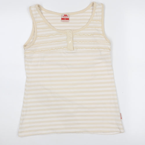 Trespass Women's Beige Striped Tank - Size M, Casual