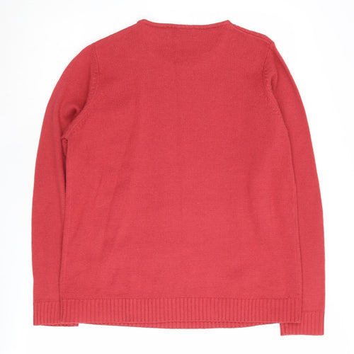Honor Millburn Women's Red Cable-Knit Jumper M