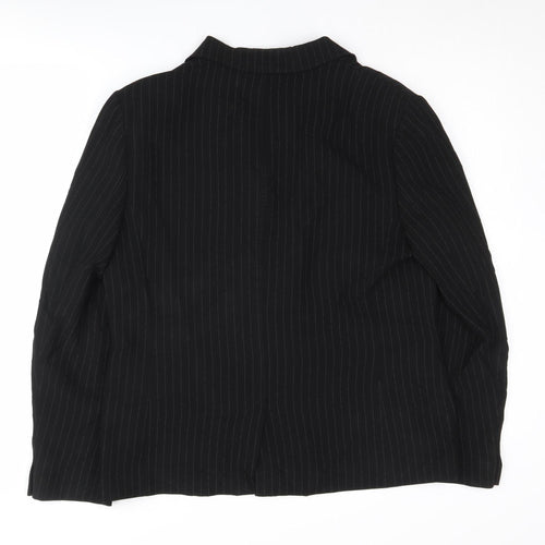 Viyella Women's Black Pinstripe Blazer Size 12 Workwear Formal