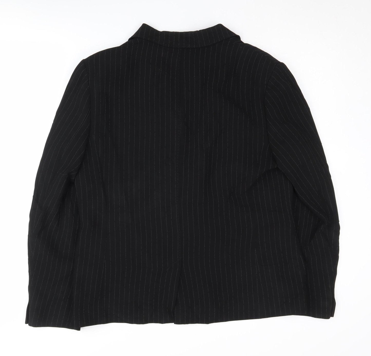 Viyella Women's Black Pinstripe Blazer Size 12 Workwear Formal