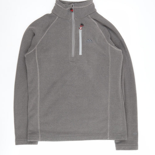Trespass Grey 1/2 Zip Sweatshirt Unisex S Lightweight