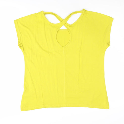 Weird Fish Women's Yellow Gym T-Shirt Size 10