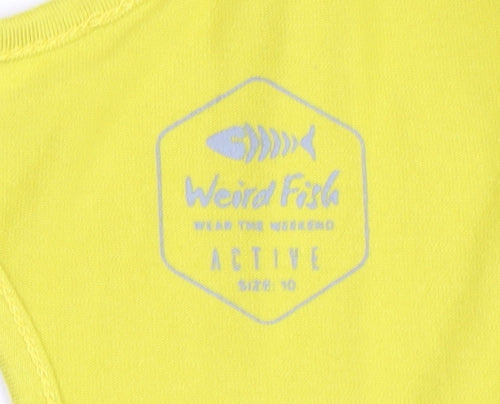 Weird Fish Women's Yellow Gym T-Shirt Size 10