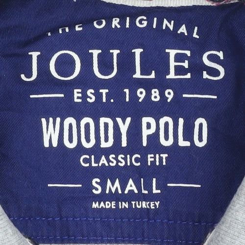 Joules Grey Women's Polo Shirt Small Classic Fit
