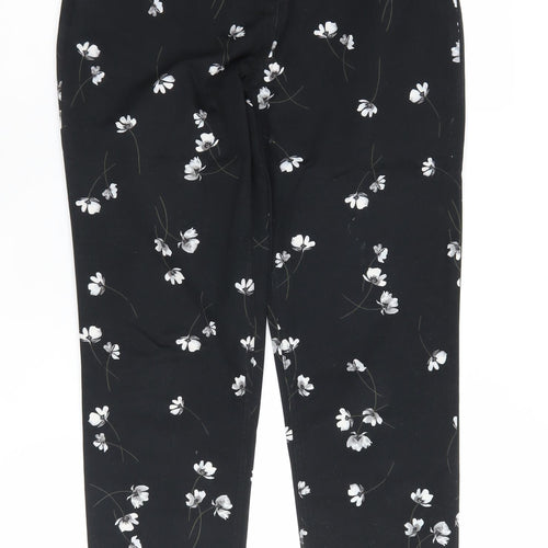 RJR John Rocha Women's Black Floral Trousers Size 10