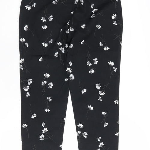 RJR John Rocha Women's Black Floral Trousers Size 10