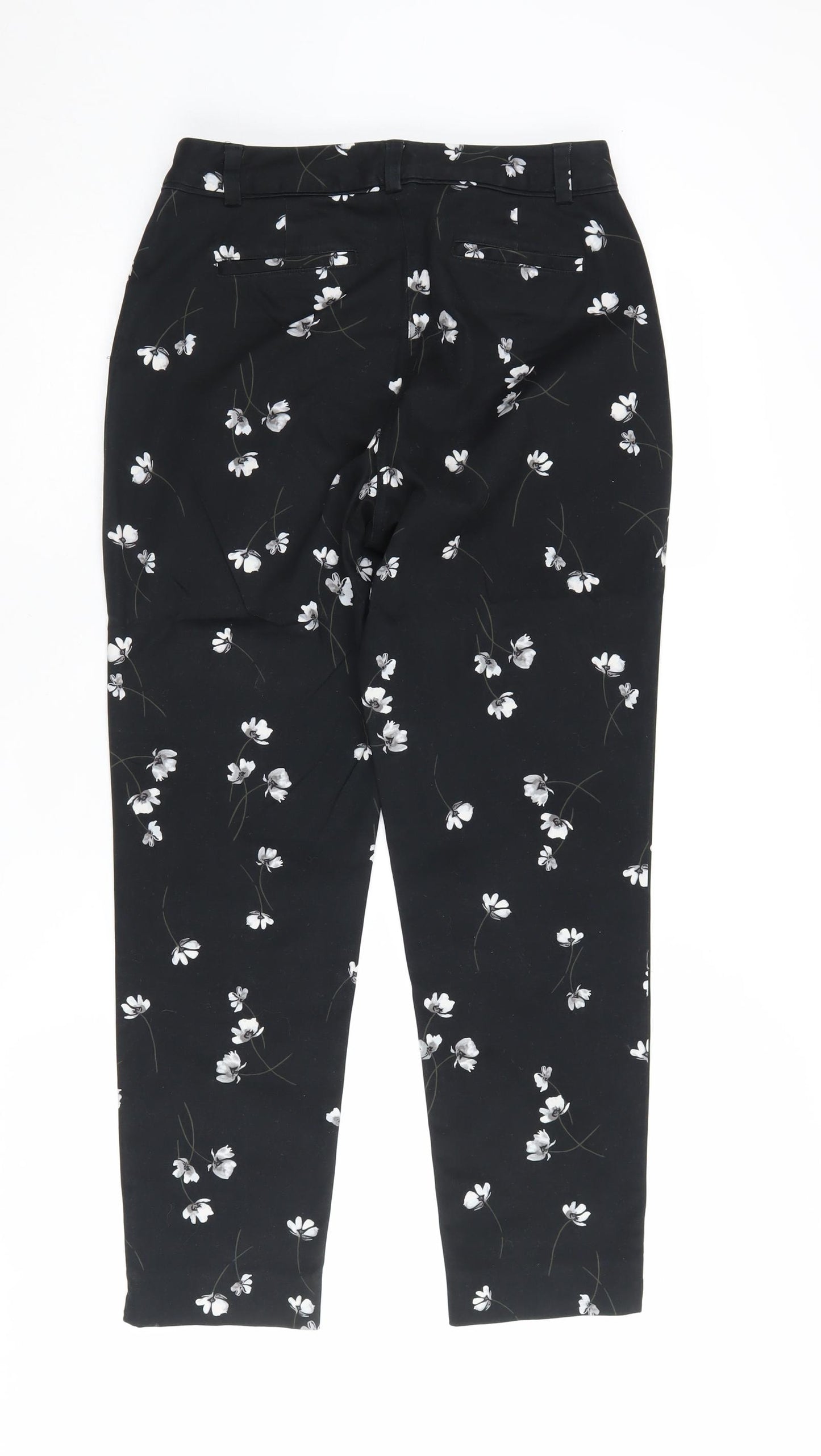 RJR John Rocha Women's Black Floral Trousers Size 10