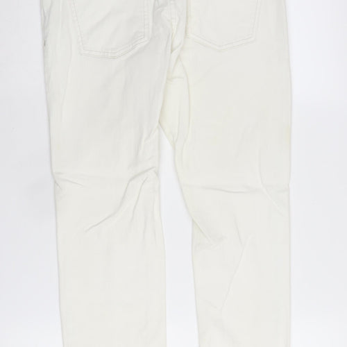 Boden Women's White Denim Jeans UK 10L Button