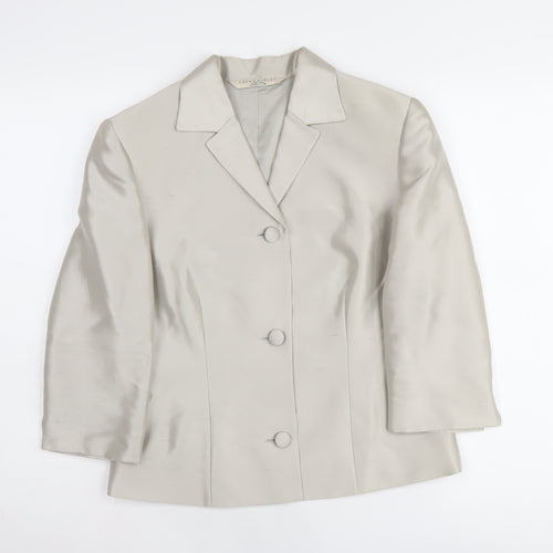 Laura Ashley Women's Ivory Silk Suit Jacket, Size 8