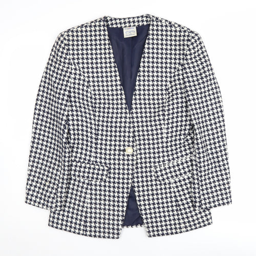 Eastex Women's Houndstooth Blazer - Size 10, Multicoloured