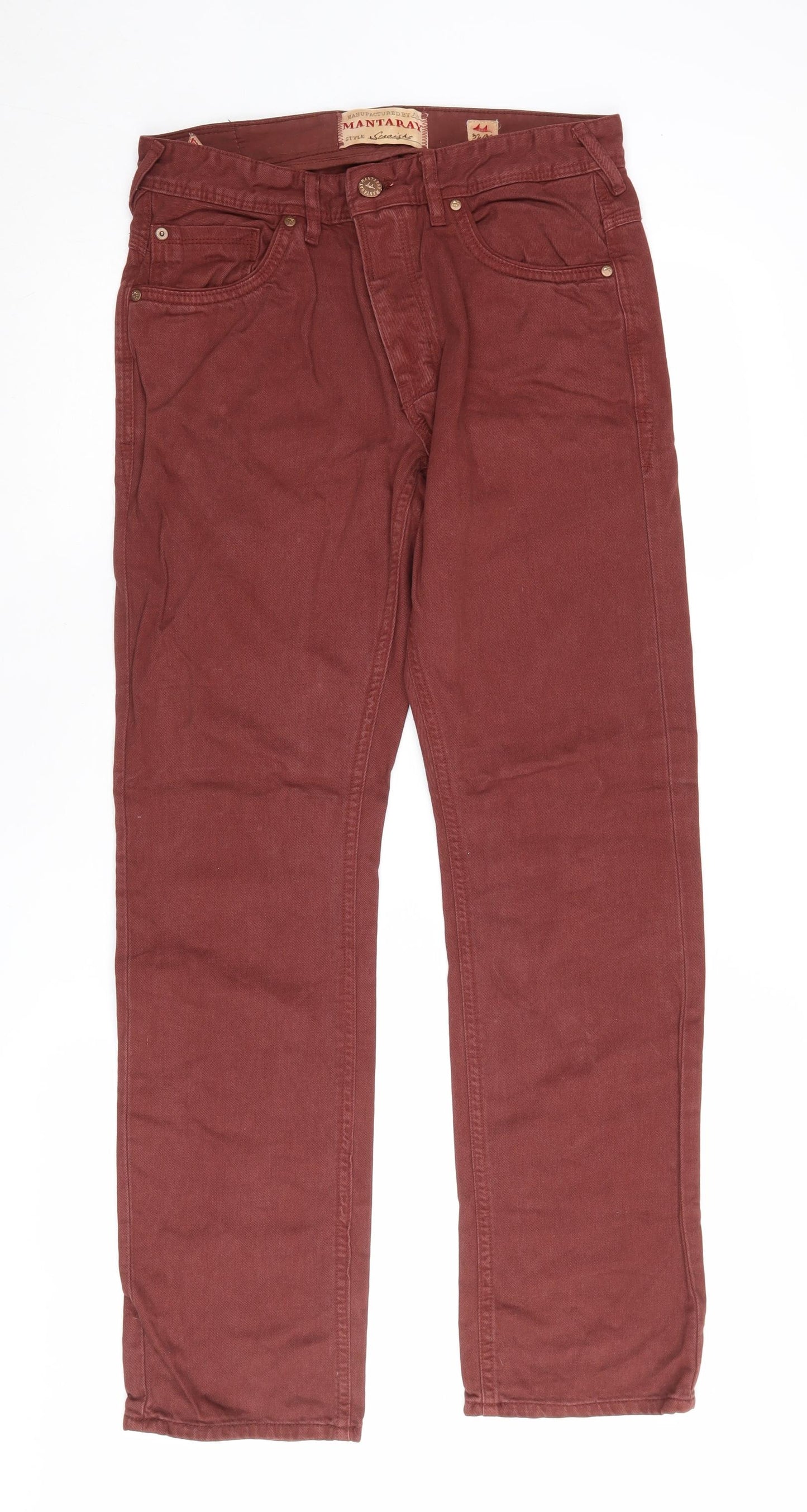 Mantaray Men's Red Straight Jeans Size 32