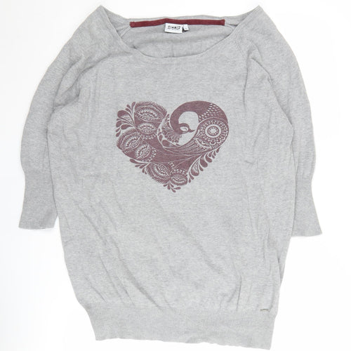 Animal Women's Grey Pullover Jumper, Size 12