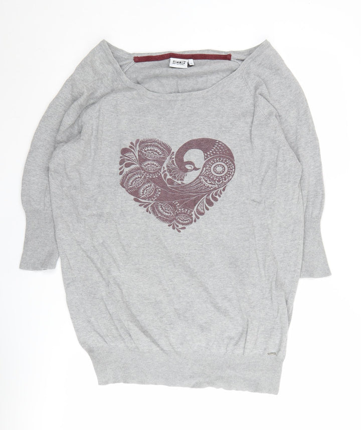 Animal Women's Grey Pullover Jumper, Size 12
