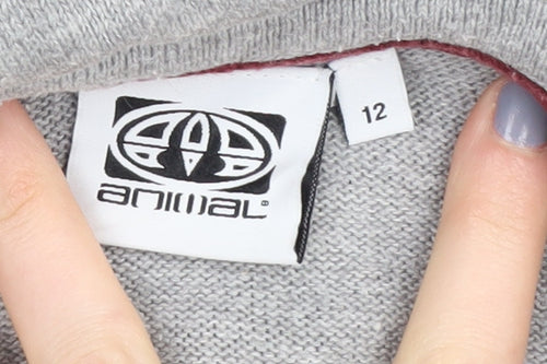 Animal Women's Grey Pullover Jumper, Size 12