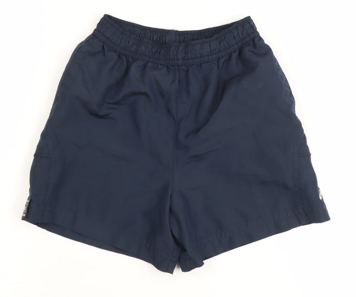 Asics Boys Blue Athletic Shorts 2-3 Years Elastic Waist Mesh