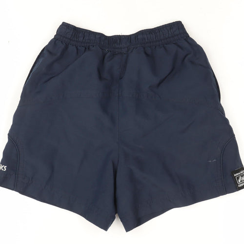 Asics Boys Blue Athletic Shorts 2-3 Years Elastic Waist Mesh