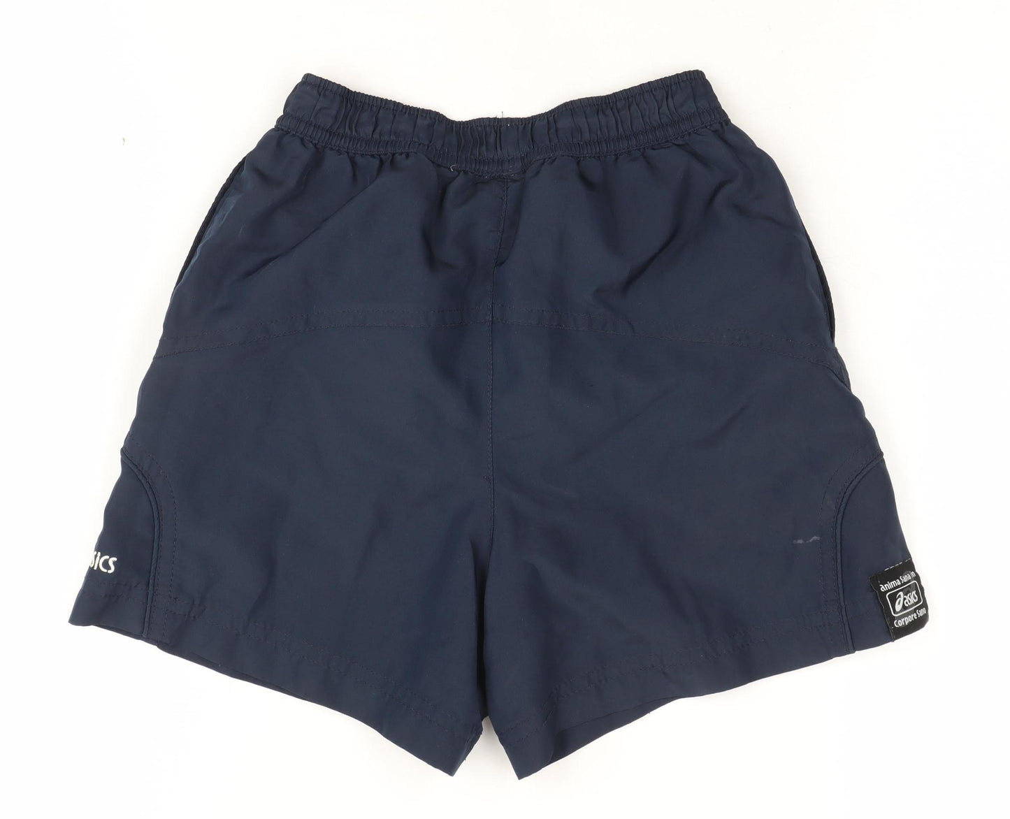 Asics Boys Blue Athletic Shorts 2-3 Years Elastic Waist Mesh