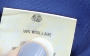 Easttex Women's Blue Wool Mid-Length Overcoat, Size 16