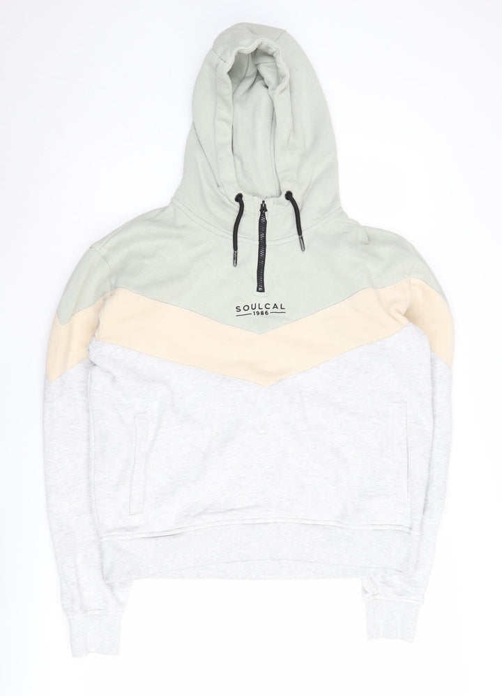 SoulCal Women's Multi Colourblock Pullover Hoodie Size 14