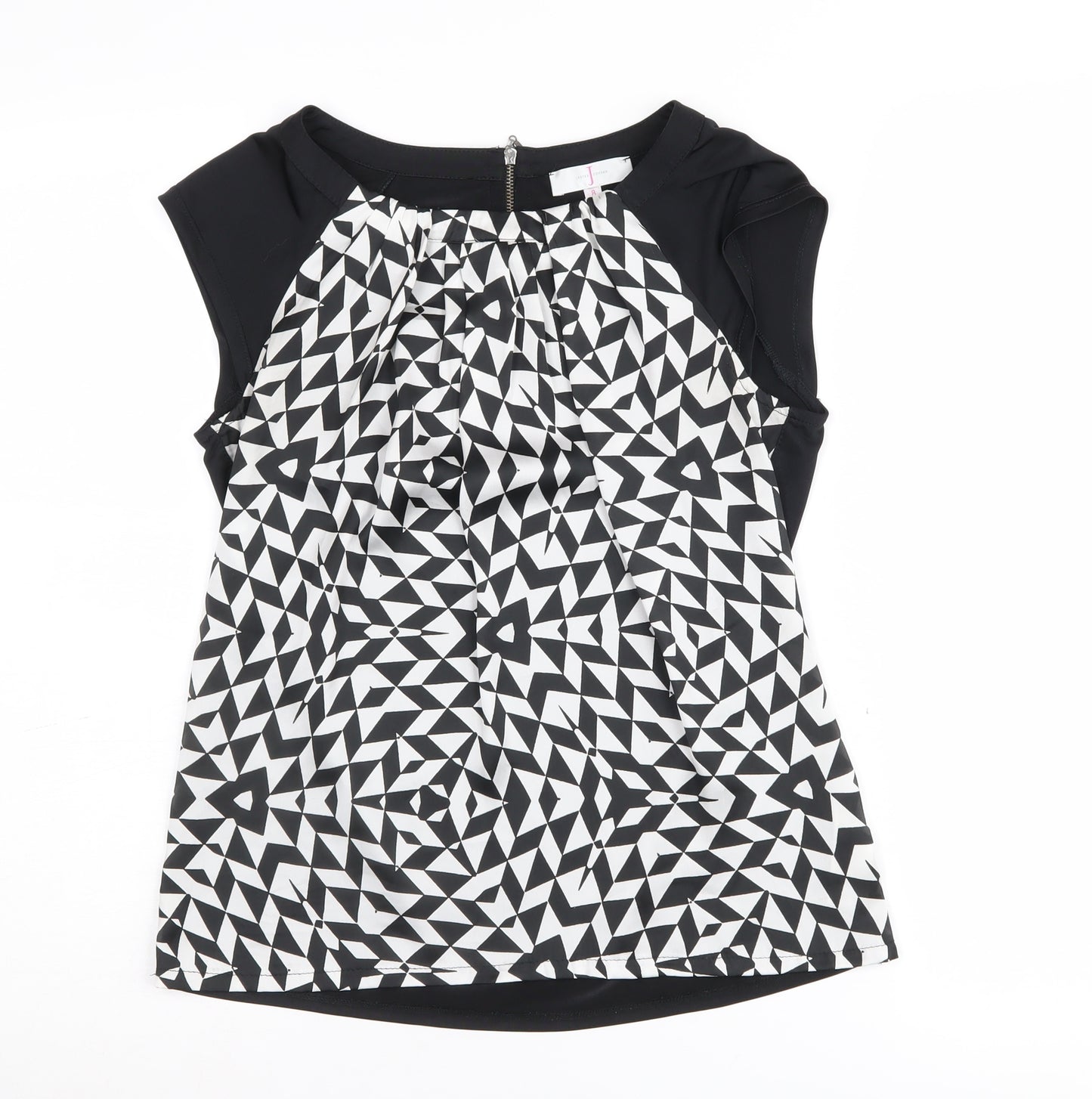 Jasper Conran Women's Black Geometric Tunic Blouse, Size 8