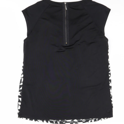 Jasper Conran Women's Black Geometric Tunic Blouse, Size 8