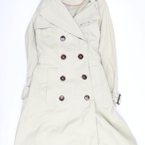 Zara Women's Beige Trench Coat Size 14, Belted, Lined