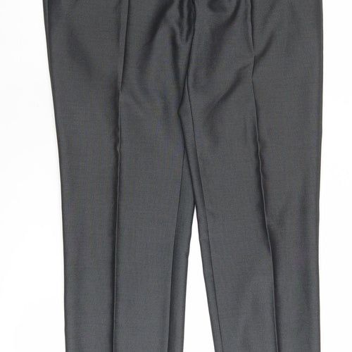 ONESIXFIVE Men's Black Slim Fit Dress Pants 32L