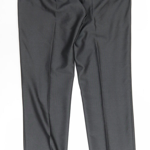 ONESIXFIVE Men's Black Slim Fit Dress Pants 32L