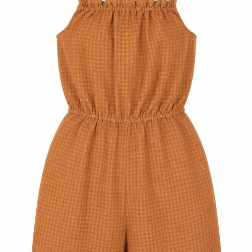 H&M Girls Brown Check Playsuit, 14 Years, Summer Casual