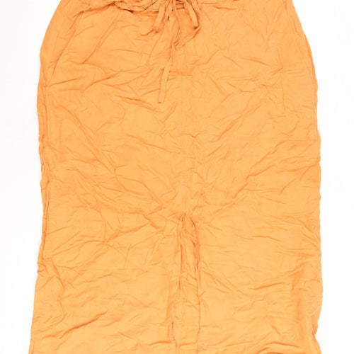 COS Women's Orange Knee Length Skirt Size 16