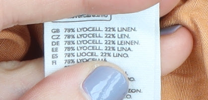 COS Women's Orange Knee Length Skirt Size 16