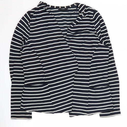 Wallis Women's Black Striped Cardigan M