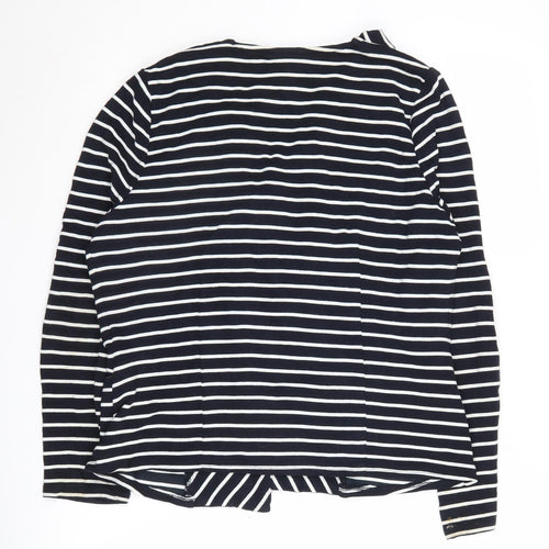 Wallis Women's Black Striped Cardigan M