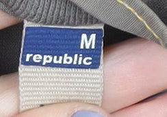 Republic Men's Beige Military Jacket, M, Cotton Blend