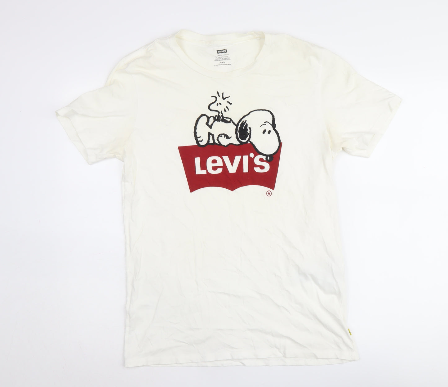 Levi's Men's White Snoopy Graphic T-Shirt M