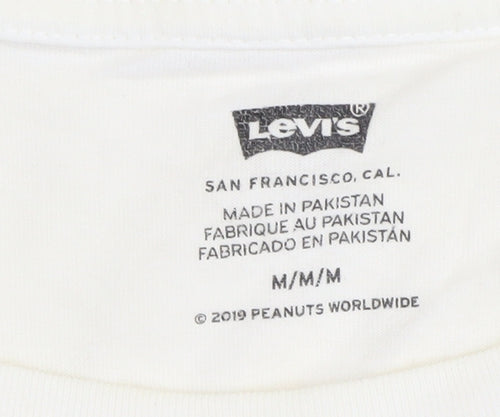 Levi's Men's White Snoopy Graphic T-Shirt M