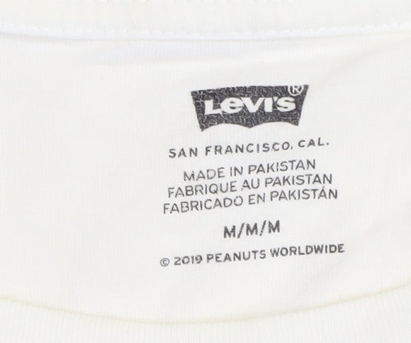 Levi's Men's White Snoopy Graphic T-Shirt M