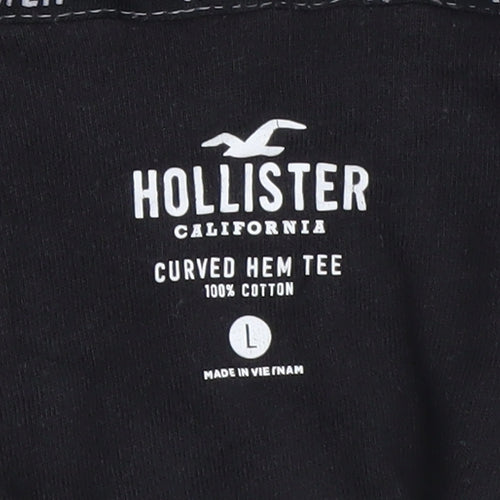 Hollister Men’s Grey Long Sleeve Crew Neck T-Shirt