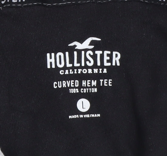 Hollister Men’s Grey Long Sleeve Crew Neck T-Shirt