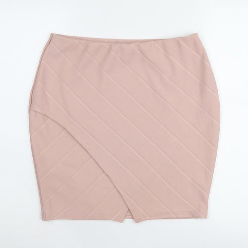 Miss Selfridge Women's Pink Bandage Skirt Size 14