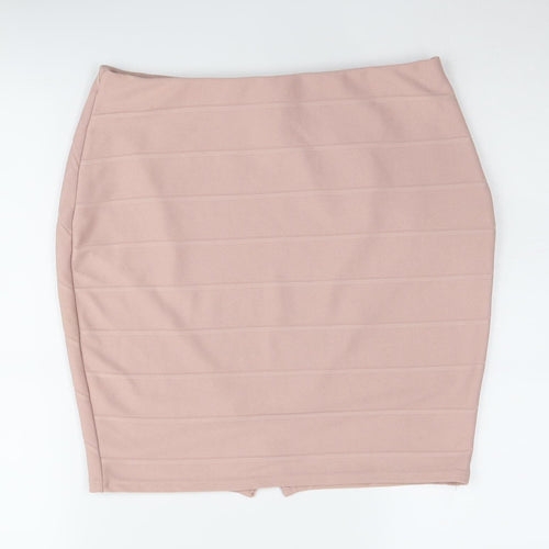 Miss Selfridge Women's Pink Bandage Skirt Size 14