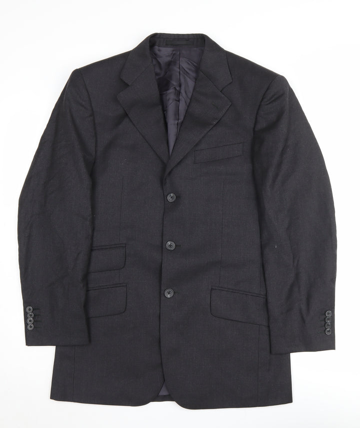 T.M.Lewin Men's Black Wool Blazer, Size 36R