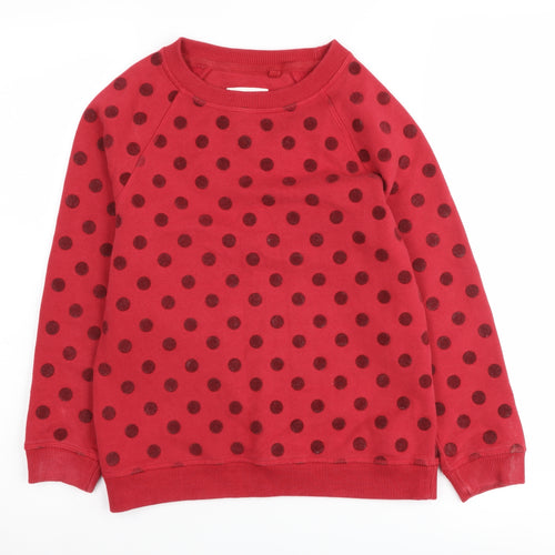 FatFace Girls Red Polka Dot Pullover Sweatshirt 8-9 Years