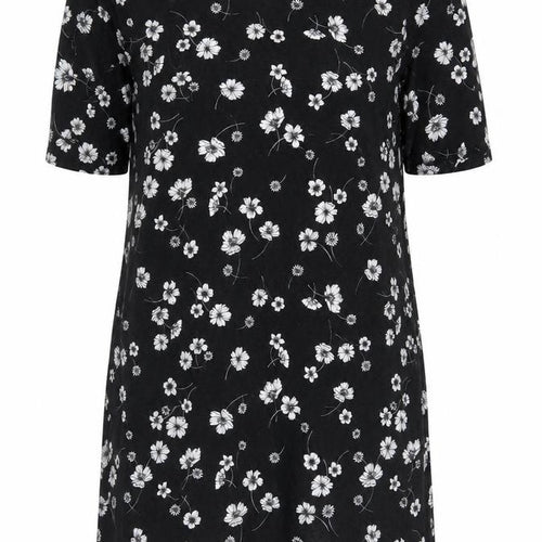 Blooming Marvellous Women's Black Floral Shift Dress Size 14