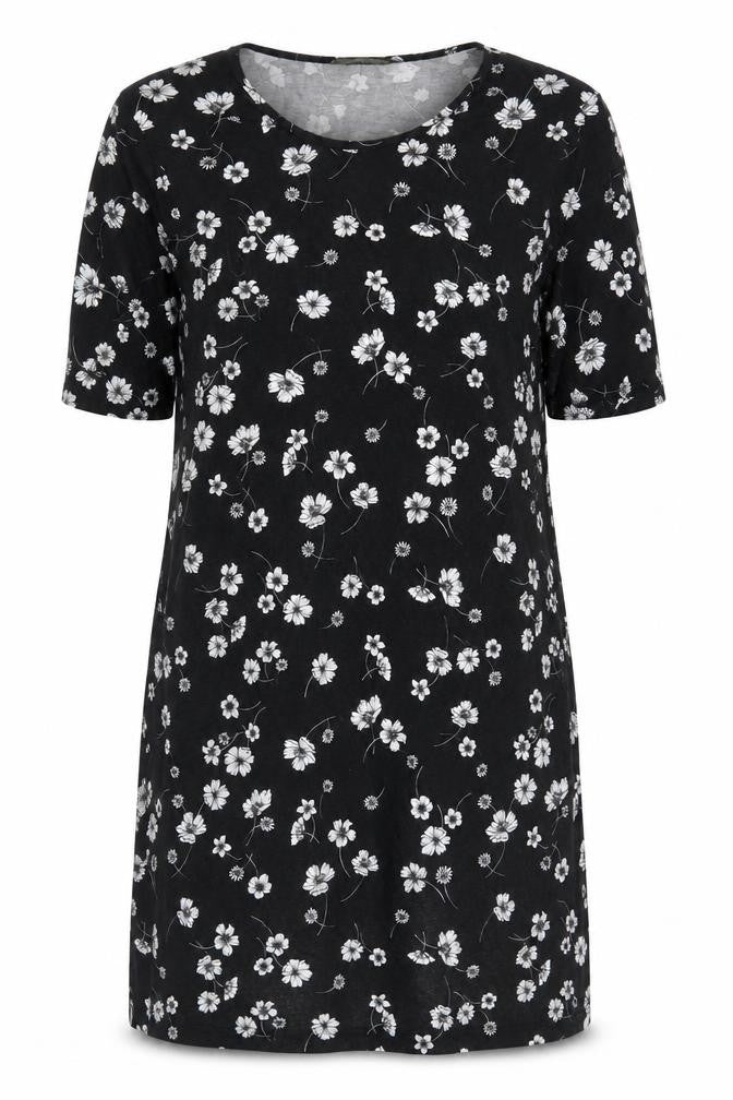 Blooming Marvellous Women's Black Floral Shift Dress Size 14
