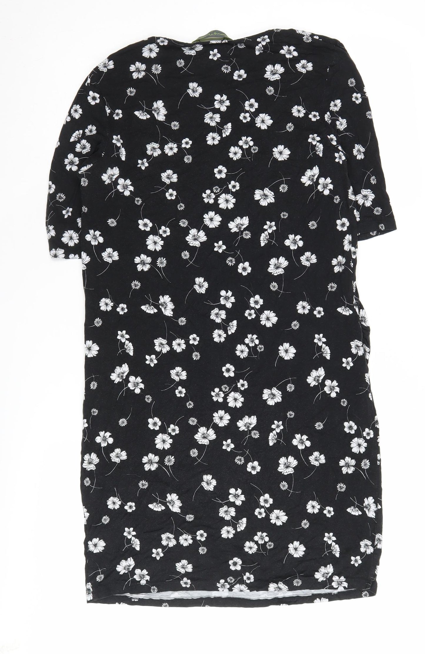 Blooming Marvellous Women's Black Floral Shift Dress Size 14