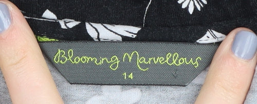 Blooming Marvellous Women's Black Floral Shift Dress Size 14