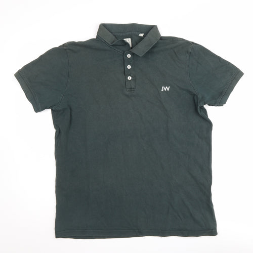 Jack Wills Men's Green Polo Shirt, Size L, Casual Wear