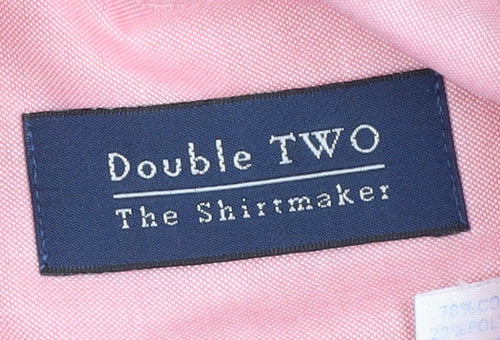 Double TWO Pink 3XL Dress Shirt for Unisex Adults