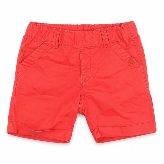 Front view of LEGO wear Red unisex toddler shorts 18-24 months
